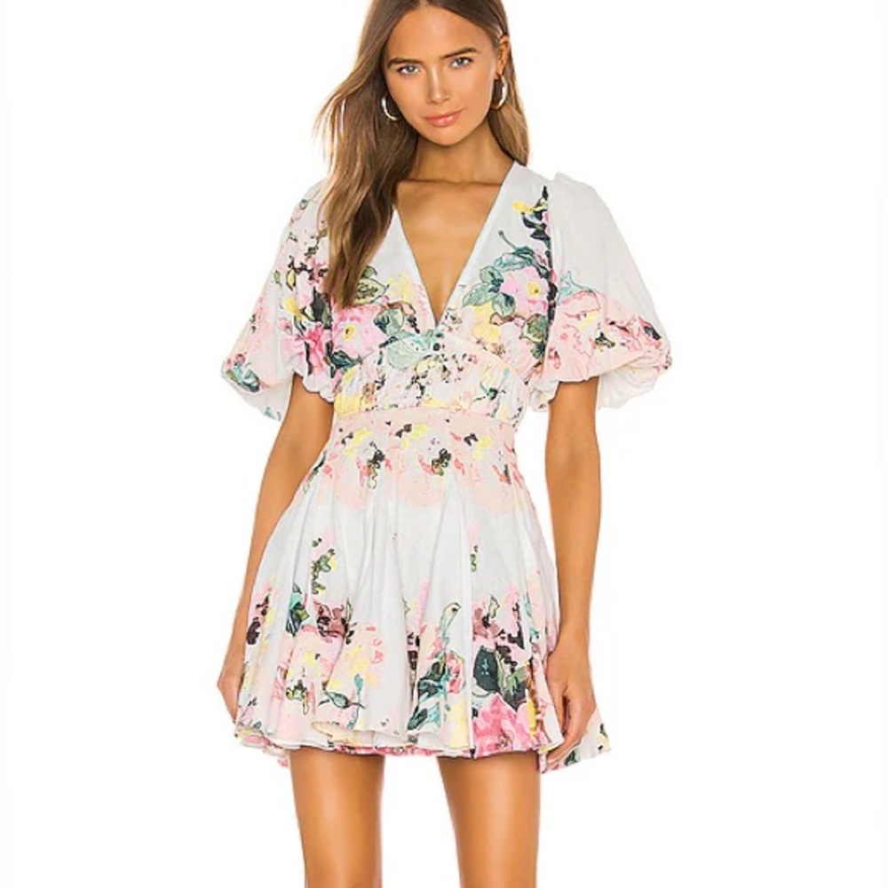 HEMANT AND NANDITA pastel mini dress